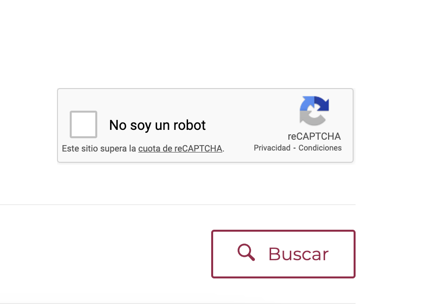 Barra de buscar y de CAPTCHA